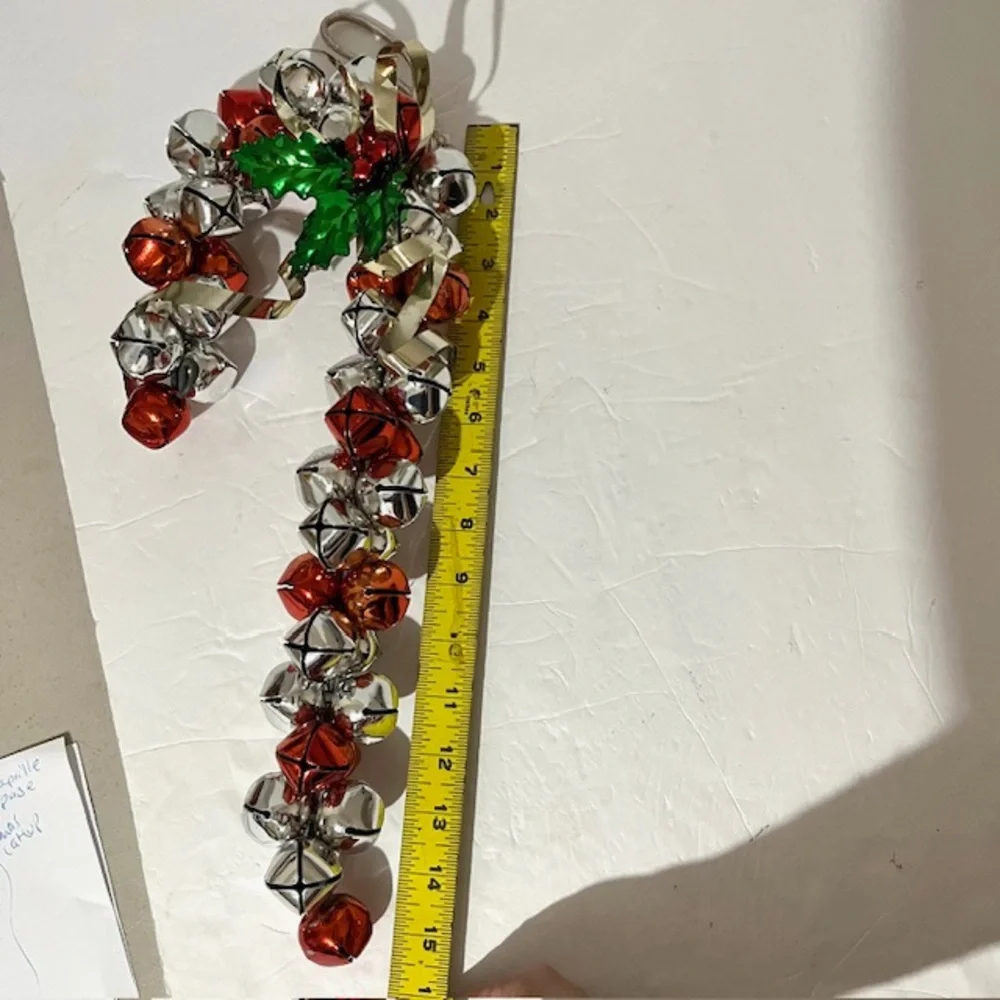 Candy Cane Jingle Bells Door Hanging Christmas